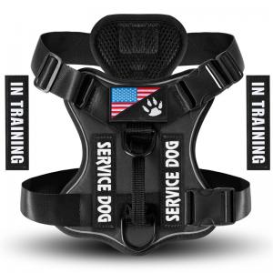 Night vision reflective pet tactical chest harness